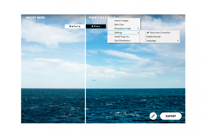 Auto lens correction